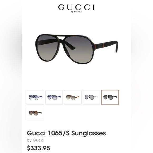 Gucci Black Polarized Sunglasses 1065/S - Picture 11 of 11